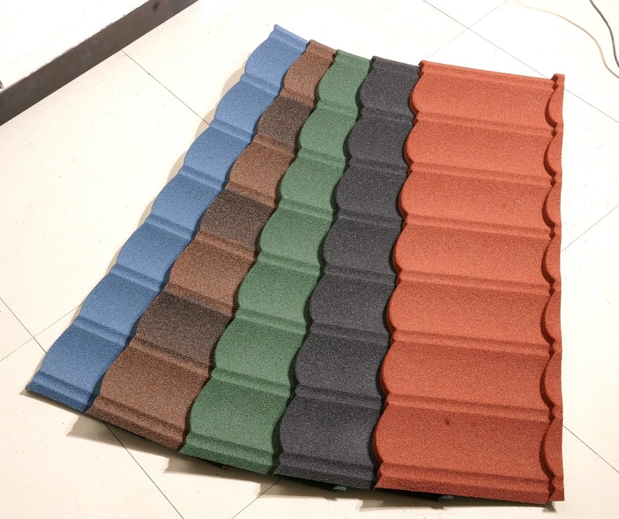 Siyah Kırmızı Çelişkili Plak 0.45mm AZ100 50 Yıl Garanti Taş Kaplı Çatı Galvalume Metal Plak Toptan Satış ve Perakende 0
