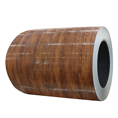 Ahşap Taneler Baskı Teknolojisi Renkli Kaplama Bobine PPGL Çelik Bobine Z275 PVDF DX51D