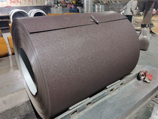 PVDF 40 Yıllık Garanti 28Ga SS80 PPGI Z275 RAL8017 Kahverengi Çatı Yaprağı Boyalı Çinko Kaplı Çelik Gürültülü Yaprak Panelleri
