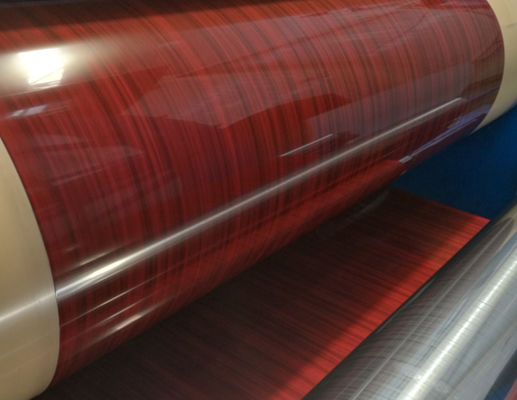 0.4-2.5 mm PVDF Ahşap Taneler Kaplı Alüminyum Bobin Dış Duvar Dekorasyonu için 50 yıllık garanti
