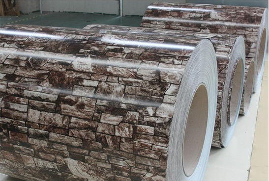 ASTM A755 0.85mm Tuğla Tanesi PPGL Ön Boya Galvalume Bobini