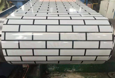 Özel Rustik Ön Boyalı Çelik Bobin Tuğla Katı Deseniyle Z60 0.6*1220mm GB/T2518-88