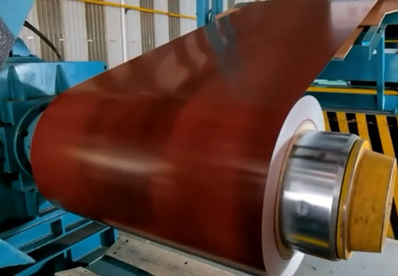 0.38 * 1000mm Ön Boya Galvanizli Çelik Bobin PPGI PPGL RAL8004 Bakır Kahverengi Renkli