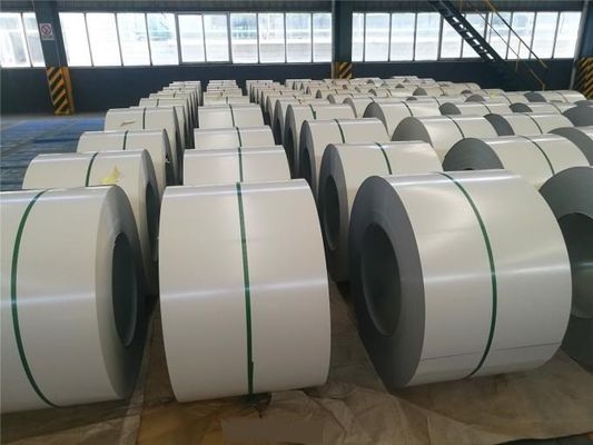 Alüminyum bobinleri % 30 Beyaz Çukur 3003H24 RAL9002 Blanco Crema H26 ASTM B209 Alüminyum Metal Renkli Kaplı Yaprak Bobini
