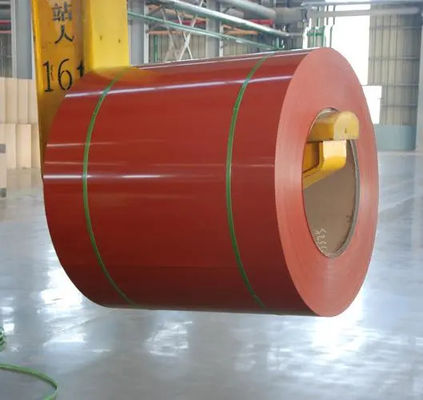 Kırmızı Renk Z225 0.75*1220 PPGI Ön Boya Çelik Bobinler HDP S320GD Avrupa Standartı EN10169