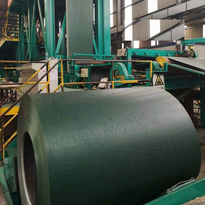 Grade50 Z275 PPGI RAL6020 0.50×1250 HDP PVDF 30 yıl Matt Teksturlu Çelik Bobin Boyalı Galvanizli Çelik Metal Çatı