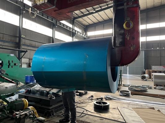 Normal Spangle 55% Aluzinc AZ100 0.4mm Çatı Malzemeleri Galvalume Çelik Bobin Pasifleştirilmiş
