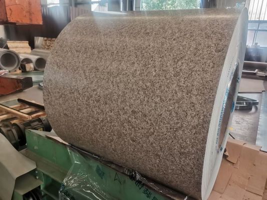 PVDF Mermer Taneler Çelik Bobinler PPGI PPGL Ön boyama Galvalume Çelik Bobin AZ150 Duvar Kaplama Kullanımı 30 Yıl Garanti