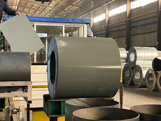 RAL/Yazdırılmış/Mat/Kırışık Düzenli Değiştirilmiş Poliester Renkli Kaplı PPGI Ral 9012 PPGI Çelik Bobin 0.17mm-0.8mm