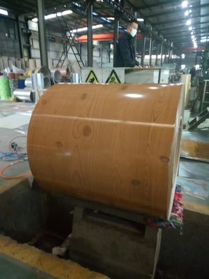 26 Ga 0.55mm HDP Ahşap Tanesi 30 Yıllık Garanti Z180 Galvanizli PPGI Çelik Bobin Baskı Teknolojisi Renkli Kaplama Bobin ASTM A755 A653M