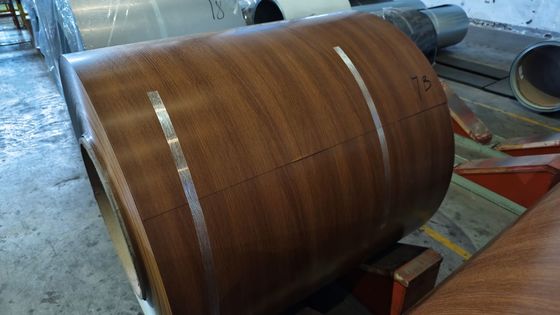 Kanada Metal Çatı Panelleri 40 Yıllık Garanti 0.60mm HDP Koyu Meşe Printech Boyalı Çelik Bobin
