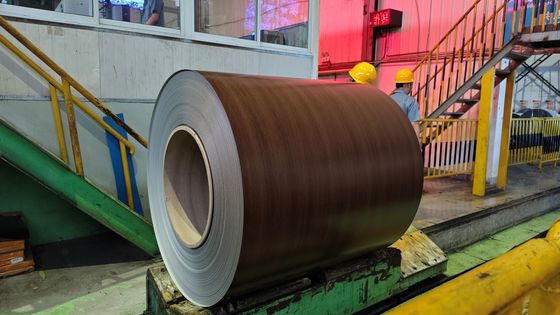 Printech Wood Grain 0.80mm 3003H26 Konut binası için kullanılan Alüminyum Yaprak Bobinleri
